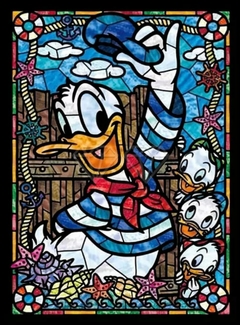 (3026) Pintura com Diamantes - Diy 5D Strass - Pato Donald em Mosaico - 30x40 cm