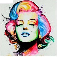 (1164) Pintura com Diamante - Marilyn Monroe - 25x25 cm - Total