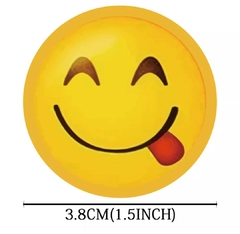 (2854) Rolo De Adesivos - 500 Unidades - Emoticons - 2,5 cm e 3,8 cm