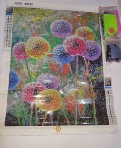 (2929) Pintura com Diamantes - Diy 5D Strass - Dandelion 1 - 40x50 cm - comprar online