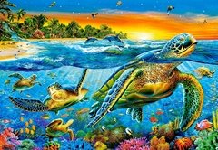 (1412) Underwater Turtles - 1000 peças - comprar online