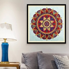 (2147) Pintura com Diamantes - Diy 5D Strass - Mandala 52 - 40x40 cm - Pedras Especiais na internet