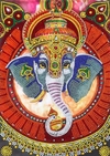 (2676) PINTURA COM DIAMANTES - GANESHA 4 - 30X40 CM - PEDRAS ESPECIAIS