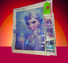 (3024) Pintura com Diamantes - Diy 5D Strass - Elsa, Frozen - 30x40 cm - comprar online