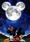 (2822) Pintura com Diamantes - Diy 5D Strass - Mickey e Minnie - 20x30 cm