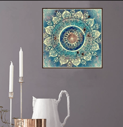 (1463) Pintura com Diamante - Mandala 13 - 25x25 cm - Total - comprar online