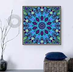 (1464) Pintura com Diamante - Mandala 14 - 25x25 cm - Total - comprar online