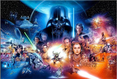 (1475) Pintura com Diamante - Star Wars 1 - 30x25 cm - Total