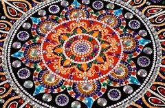 (1562) Pintura com Diamante - Mandala 21 - 36x36 cm - Pedras Especiais - comprar online