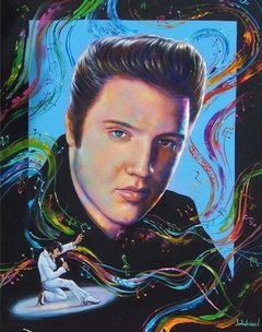 (1568) Pintura com Diamante - Elvis Presley 3 - 20x25 cm - Total