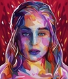 (2483) PINTURA EM TELA NUMERADA - GAME OF THRONES; KHALEESI