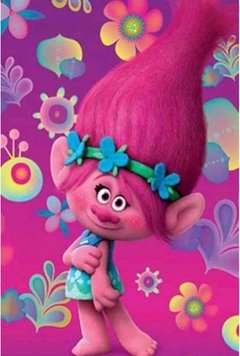 (1584) Pintura com Diamante - Trolls - 20x30 cm - Total