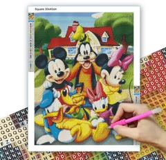 Imagem do (2764) Pintura com Diamantes - Diy 5D Strass - Disney 6 - 40x30 cm