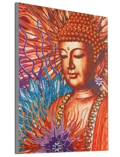 (2904) Pintura com Diamantes - Diy 5D Strass - Buda da Prosperidade - 30x40 cm - Pedras Especiais - comprar online