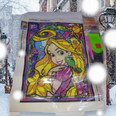 (2883) Pintura com Diamantes - Diy 5D Strass - Rapunzel em Mosaico - 30x40 cm - comprar online