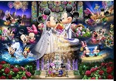 (1199) Pintura com Diamante - Casamento Mickey e Minnie - 30x20 cm - Total