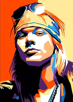 (2488) PINTURA EM TELA NUMERADA - AXL ROSE