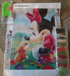 Imagem do (2814) Pintura com Diamantes - Diy 5D Strass - Mickey e Minnie 4 - 20x30 cm
