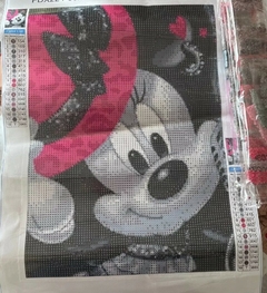 (1486) Pintura com Diamantes - Diy 5D Strass - Minnie - 30x40 cm - comprar online