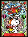 (2876) Pintura com Diamantes - Diy 5D Strass - Snoopy em Mosaico 1 - 30x40 cm