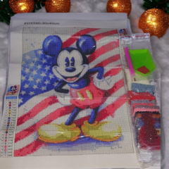 (1413) Pintura com Diamantes - Diy 5D Strass - Mickey - 30x40 cm - comprar online