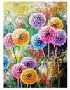 (2700) Pintura Com Diamantes - Diy 5D Strass - Dandelion - 30x40 cm