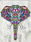 (1747) Pintura com Diamante - Elefante 3 - 30x40 cm - Pedras Especiais