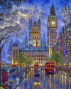 (2229) Pintura em Tela Numerada - Tela Tintas Pincéis - Londres