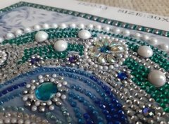 (1778) Pintura com Diamantes - Diy 5D Strass - Nossa Senhora 2 - 30x40 cm - Pedras Especiais - Mundo dos QCS