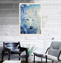 Imagem do (1782) Pintura com Diamante - Lobo - 30x40 cm - Pedras Especiais