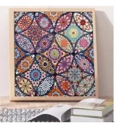 Imagem do (1852) Pintura com Diamante - Mandala 32 - 30x30 cm - Pedras Especiais