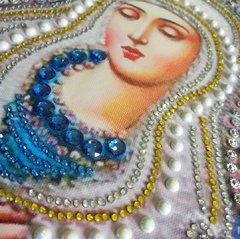 (1871) Pintura com Diamantes - Nossa Senhora 3 - 30x40 cm - Pedras Especiais - comprar online