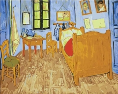 (2397) Pintura em tela numerada - Quarto em Arles; Van Gogh