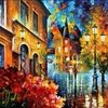 (1948) Pintura com Diamantes - Diy 5D Strass - Paisagem Noturna - 30x30 cm