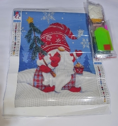 (2950) Pintura com Diamantes - Diy 5D Strass - Papai Noel na Neve - 30x40 cm - comprar online