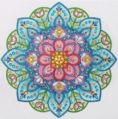 (2004) Pintura com Diamantes - Mandala 41 - 30x30 cm - Pedras Especiais