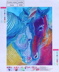 (2009) Pintura com Diamante - Cavalos 1 - 25x30 cm - comprar online