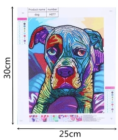 (2015) Pintura com Diamante - Cão 14 - 25x30 cm na internet