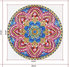 (2018) Pintura com Diamante - Mandala 46 - 30x30 cm - Pedras Especiais - comprar online