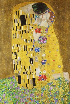 (2398) Pintura em tela numerada - O Beijo; Klimt
