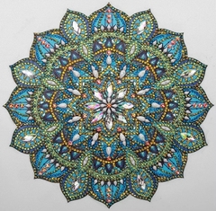 (2577) PINTURA COM DIAMANTES - MANDALA DA NATUREZA - 30X30 CM