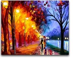 (1250) Pintura com Diamante - Casal 3 - 25x20 cm - Total