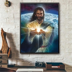 (2142) Pintura com Diamantes - Jesus - 30x40 cm - comprar online