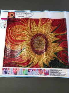 (2149) Pintura com Diamantes - Sunflower - 25x20 cm - comprar online