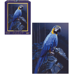 (2093) Blue Macaw; Daniel Smith - 1000 peças - Mundo dos QCS