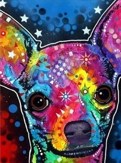 (2242) Pintura com Diamantes - Pinscher - 25x30 cm