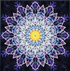 (2265) Pintura com Diamantes - Mandala 61 - 30x30 cm - Brilha no Escuro