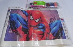 (2962) Pintura com Diamantes - Diy 5D Strass - Homem Aranha 4 - 40x30 cm - Mundo dos QCS