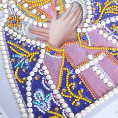 (2344) Pintura com Diamantes - Nossa Senhora 4 - 30x40 cm - Pedras Especiais na internet