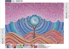 (2350) Pintura com Diamantes - Árvore da Amizade 1 - 40x30 cm - Pedras Especiais - comprar online